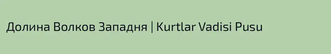 Долина Волков Западня | Kurtlar Vadisi Pusu